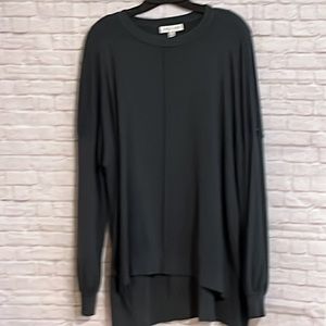 She + Sky Dark Green Tunic Sweater